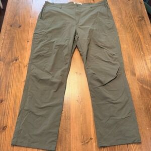 Duck Camp Nylon Hunting Pants Mens 3XL x 31" Elastic Waist Green Stretch Utility